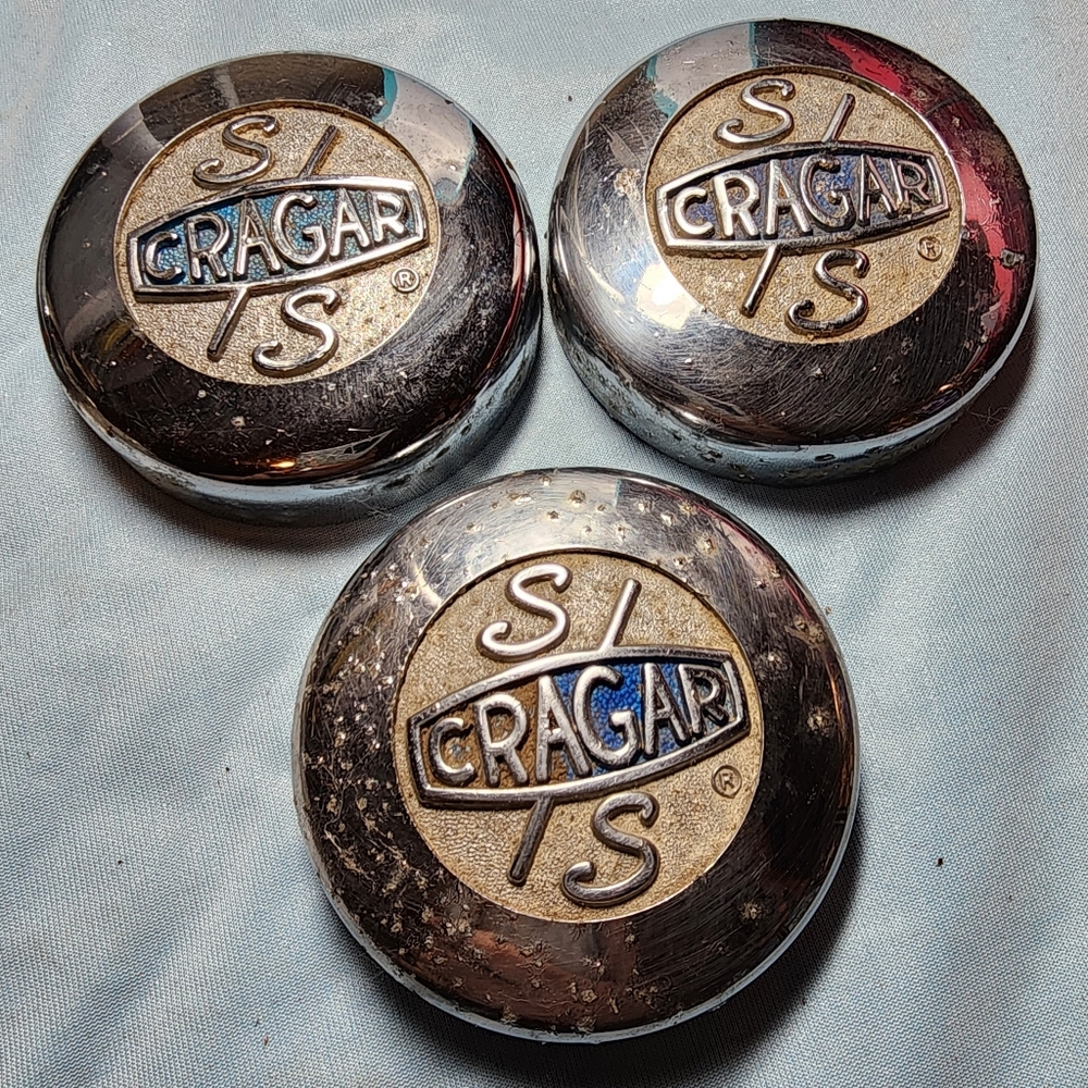 3 Cragar Wheels S/S Chrome Metal Custom Wheel Center Caps BENIFITS CHARITY